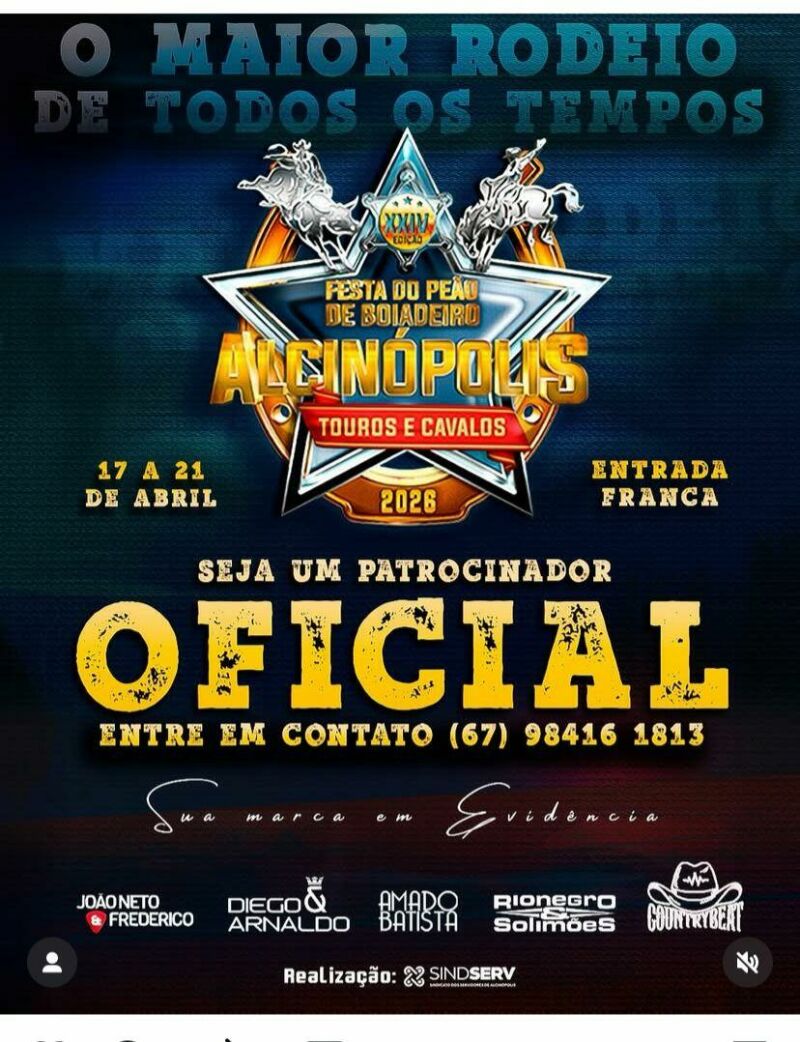 Ilustração da notícia Alcinópolis anuncia 23ª edição da Festa do Peão com rodeio em touros e cavalos e grandes shows